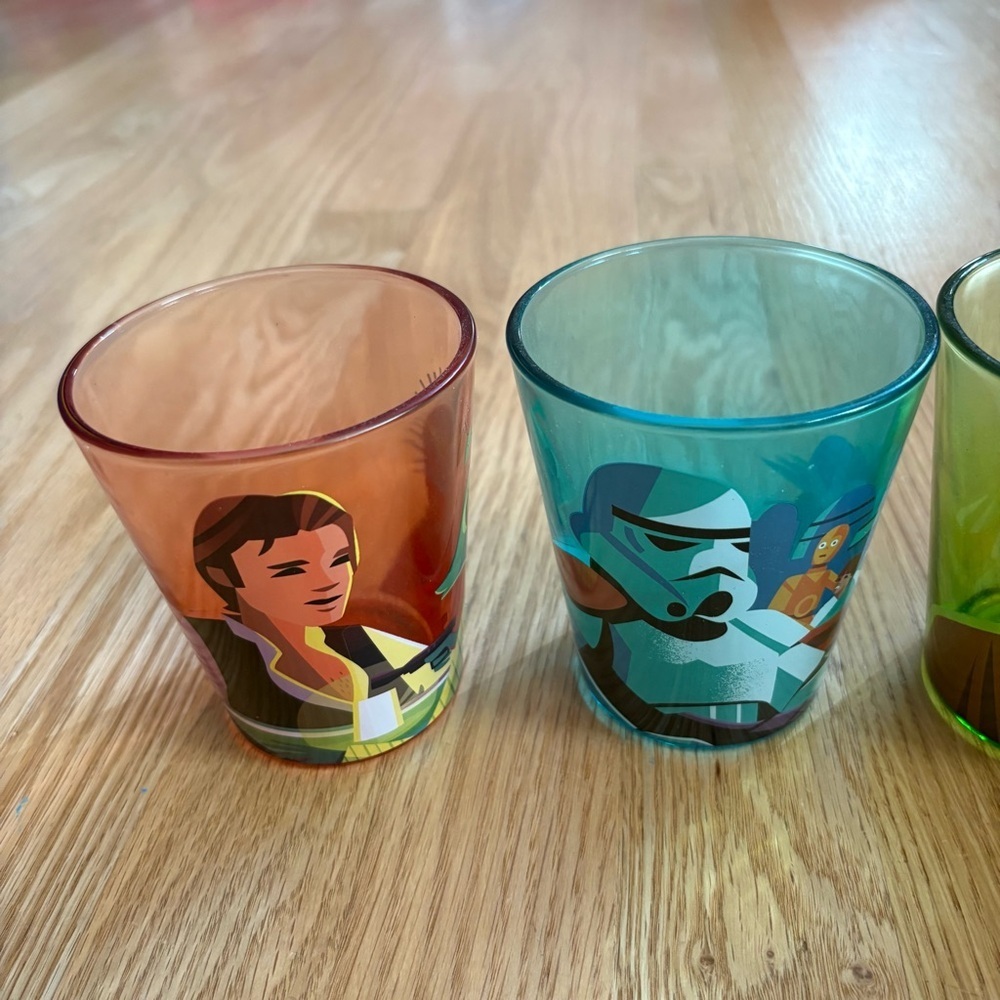2023 Disney Parks Star Wars Set Of 4 Glasses Glass Cantina Jeff Granito - Picture 2 of 5
